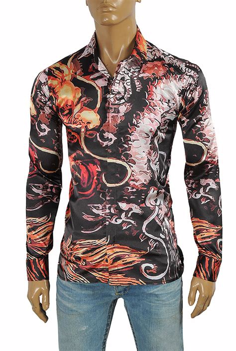 versace dragon print shirt|Versace Designer Shirts for Men .